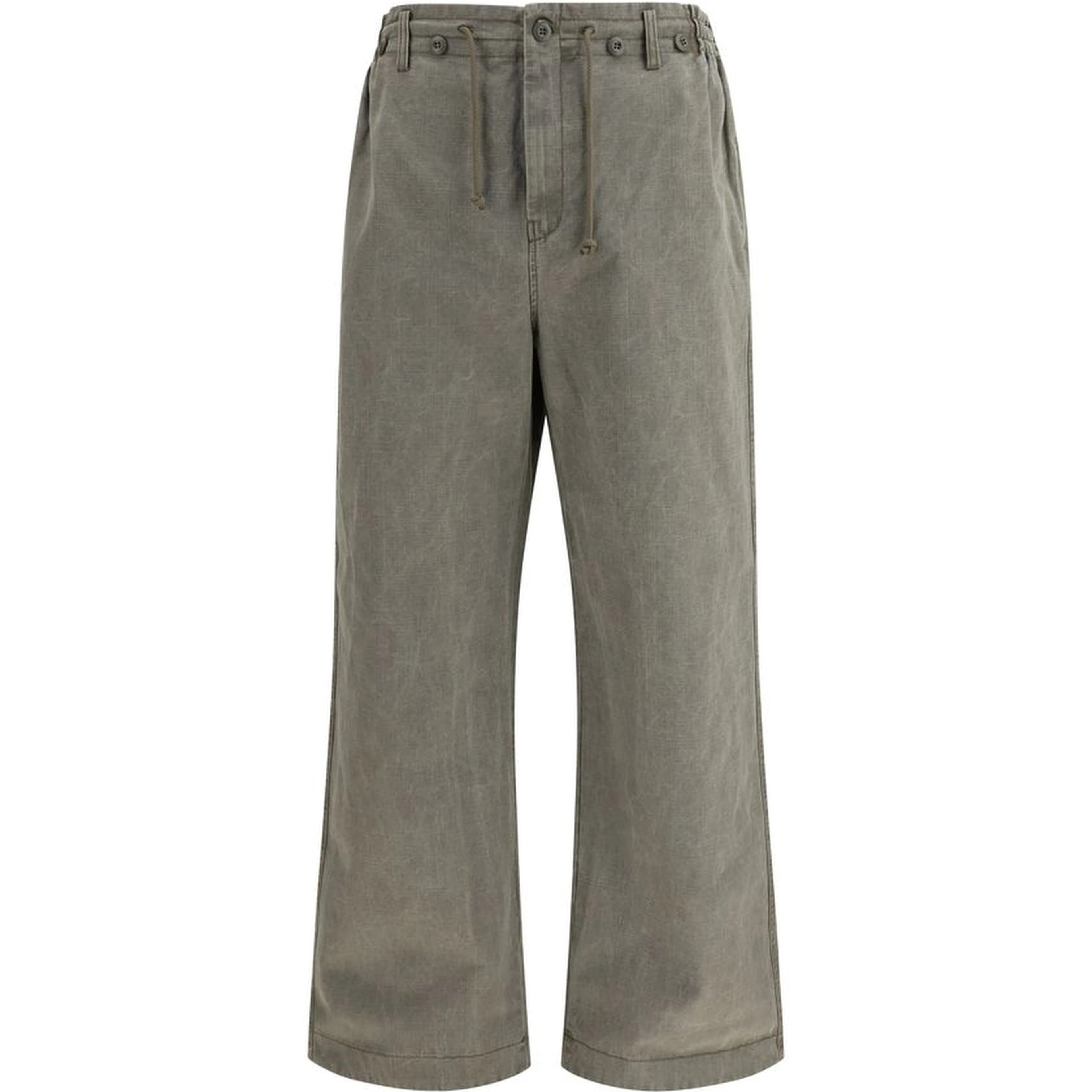 Bicolor Cotton Casual Pants