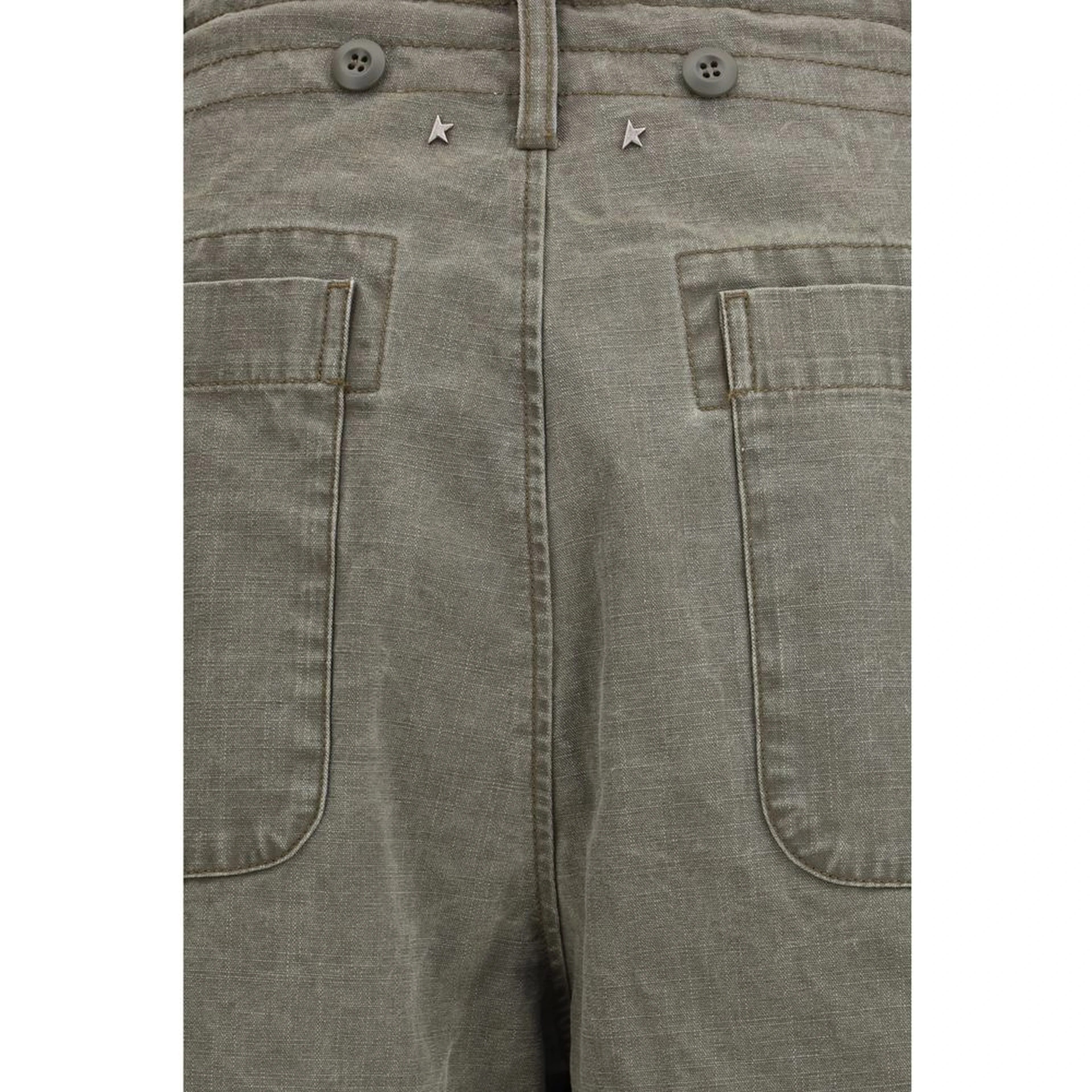 Bicolor Cotton Casual Pants