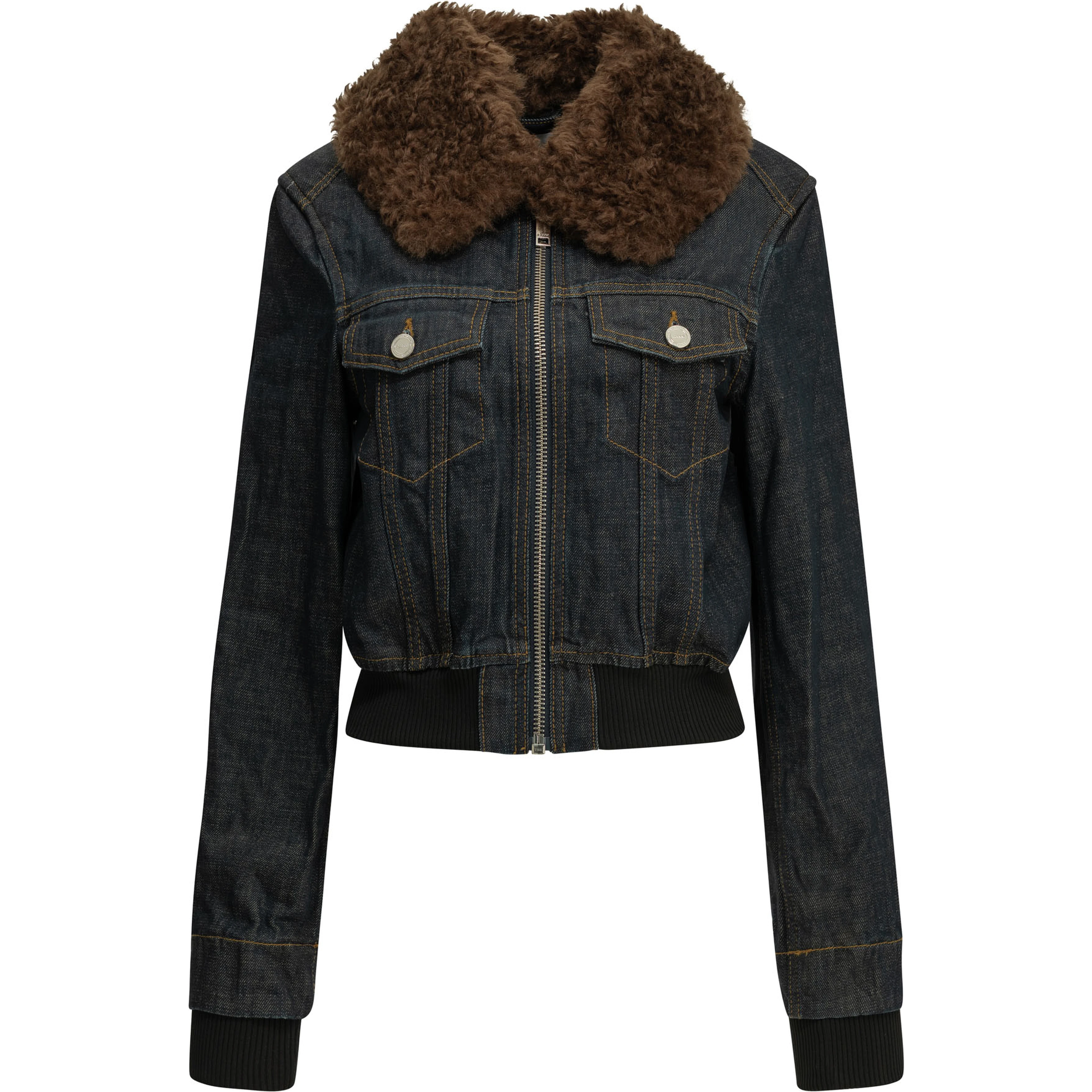 Flamed denim jacket