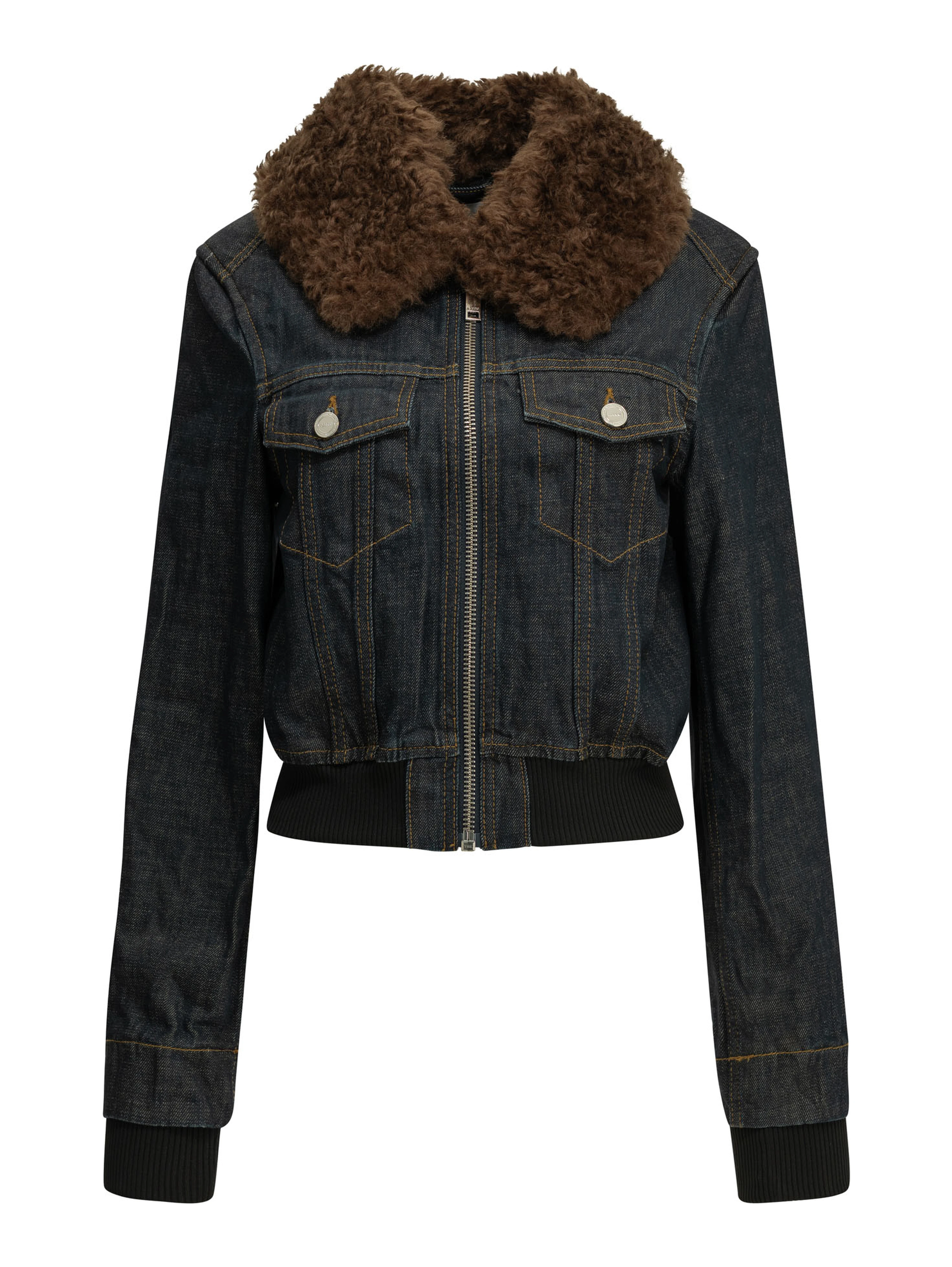 Flamed denim jacket