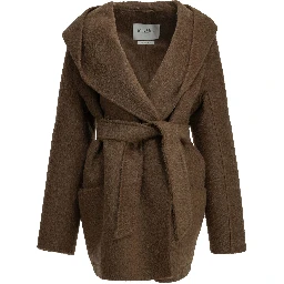 Short camel-colored coat
