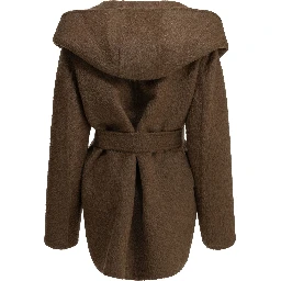Short camel-colored coat