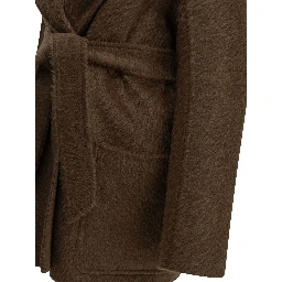 Short camel-colored coat