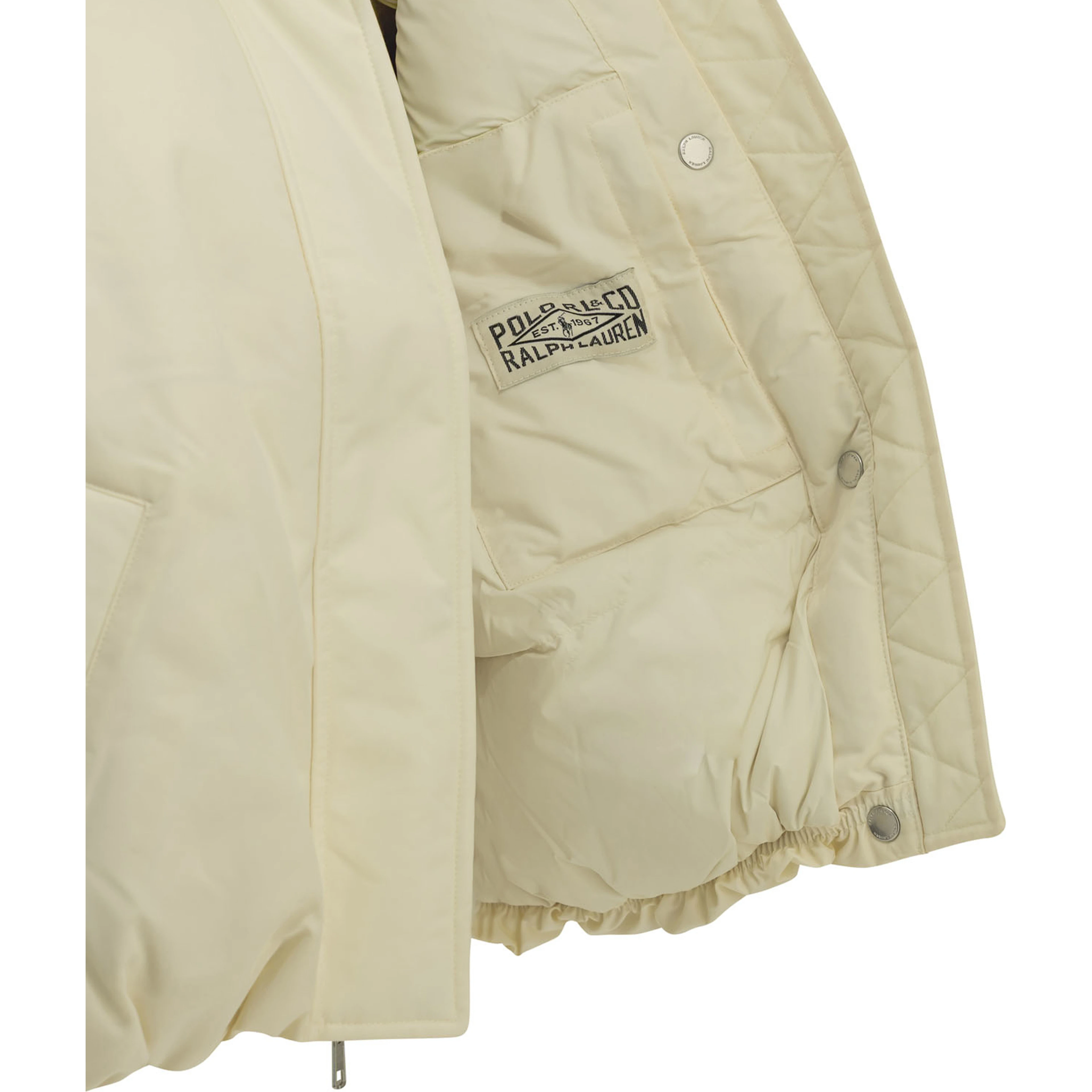 Short down jacket with logo