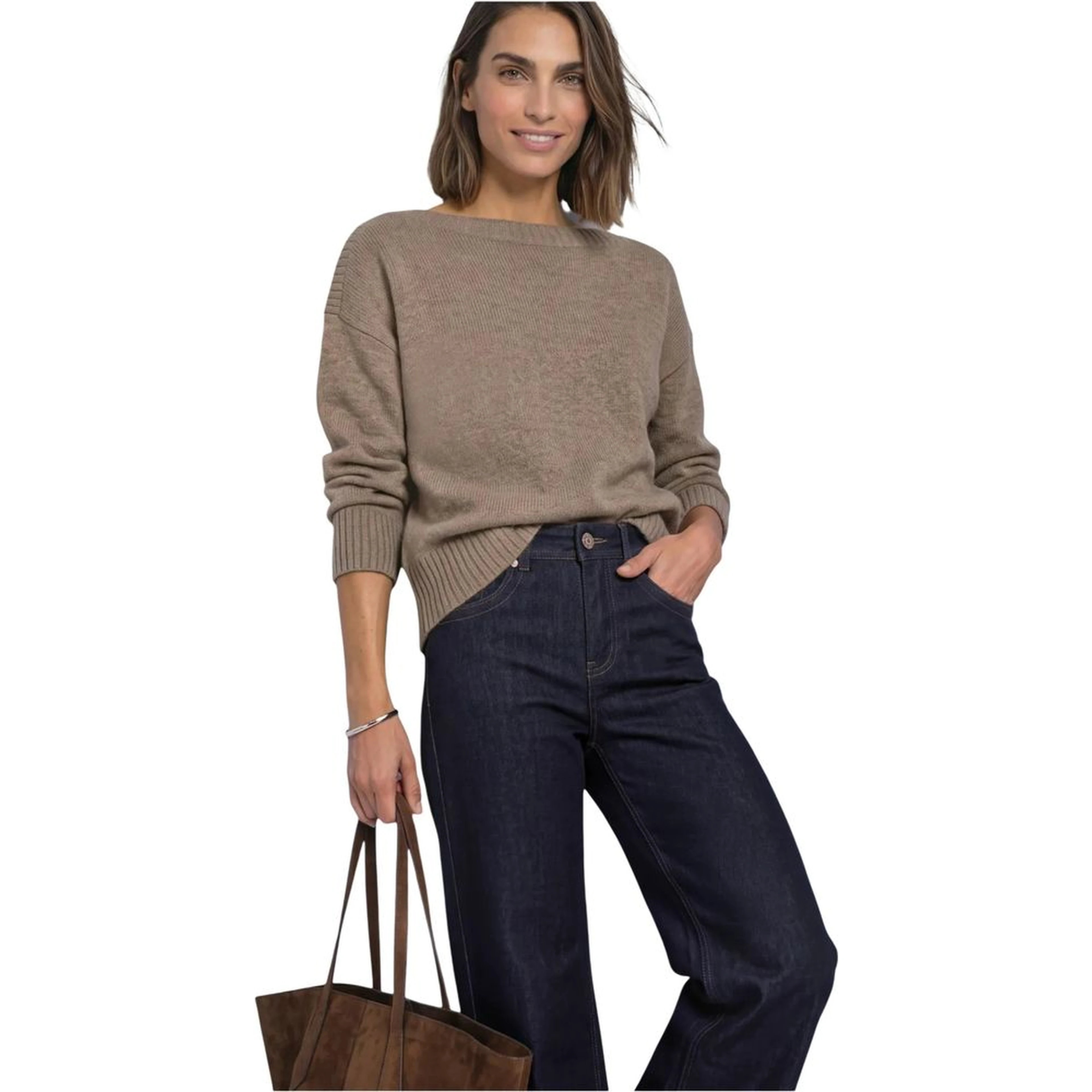 Beige Cotton Sweatshirt