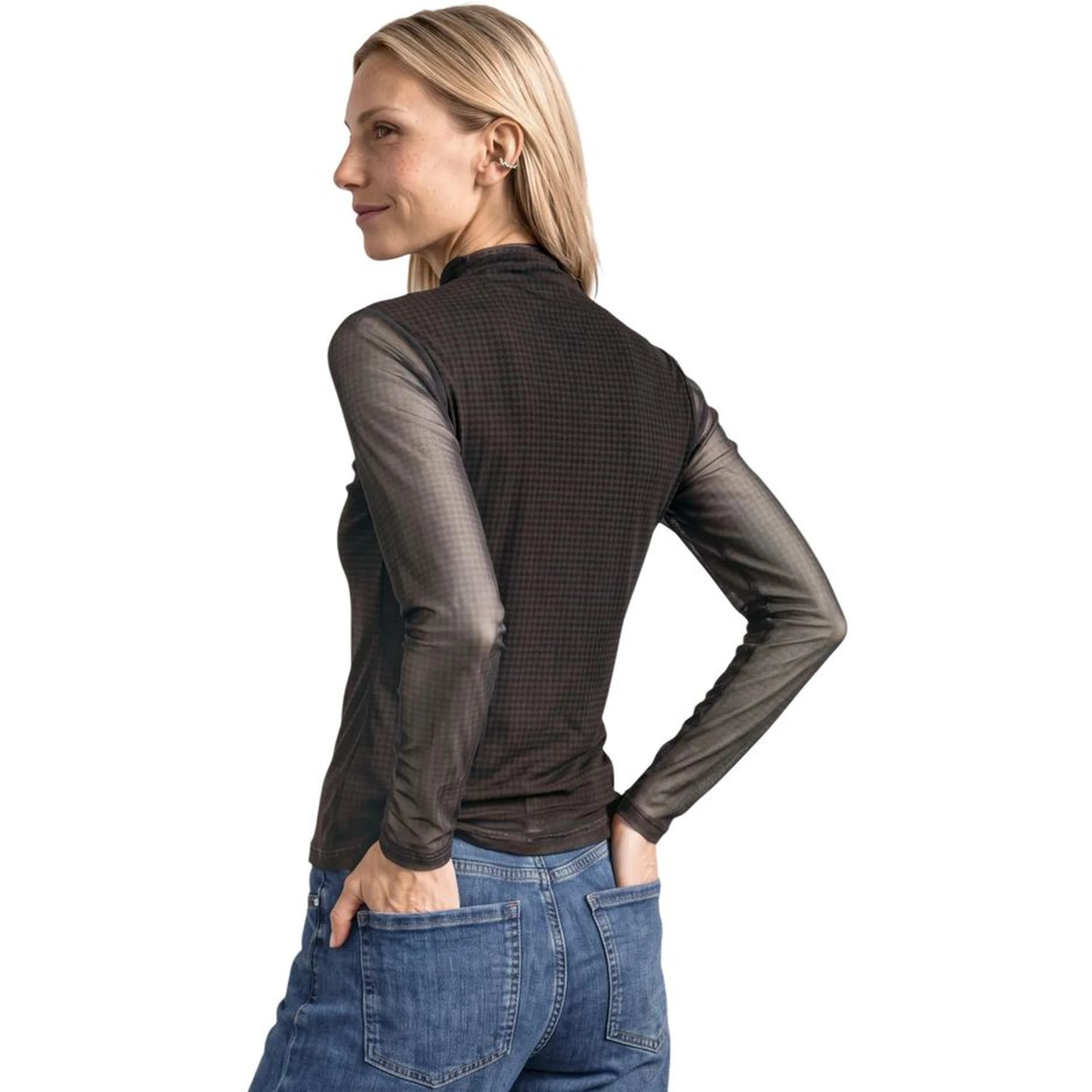 Bicolor Polyester Long Sleeve T-Shirt