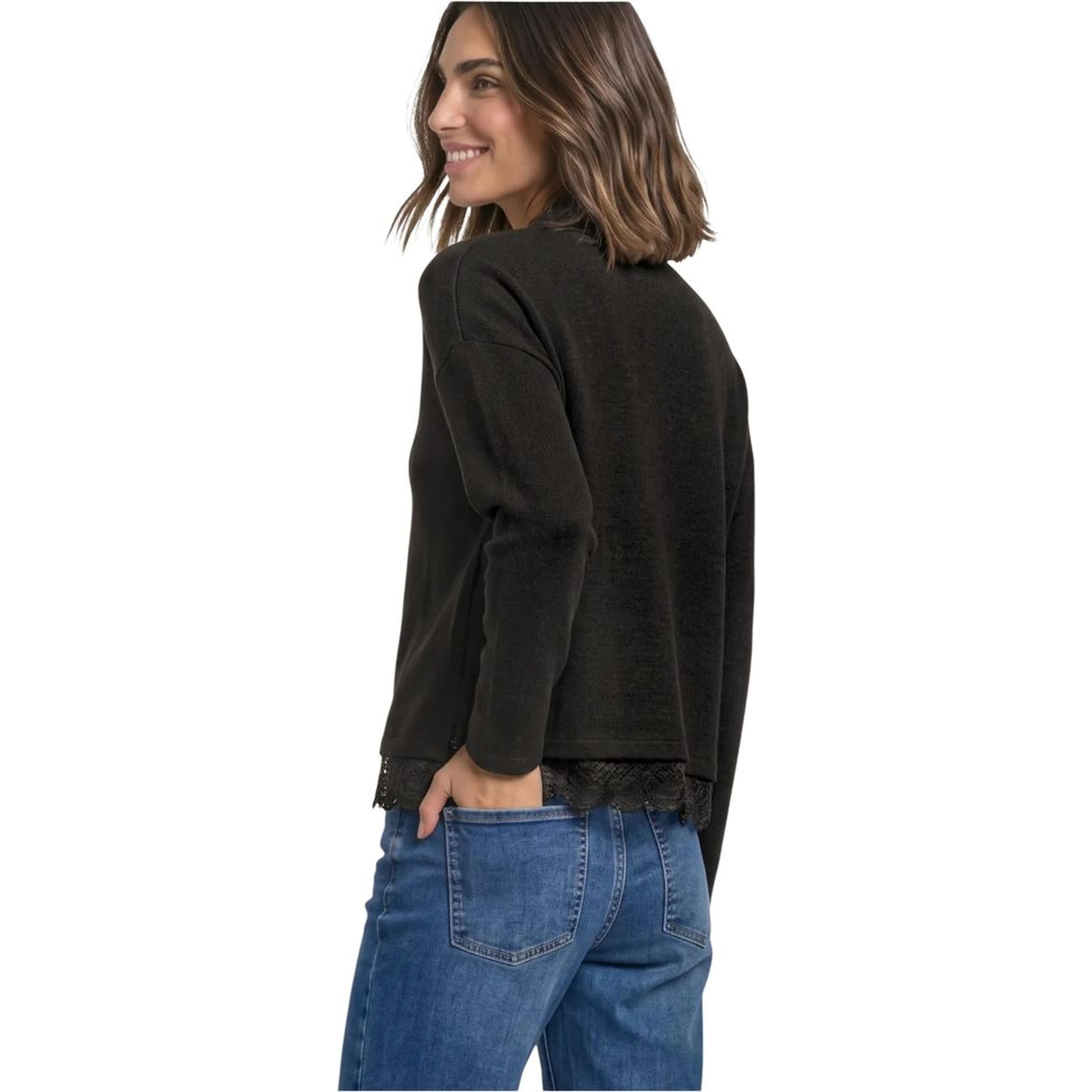 Brown Polyester Long Sleeve T-Shirt