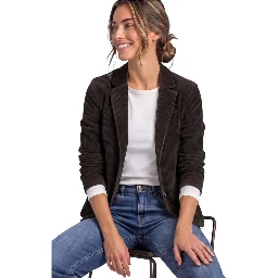 Brown Cotton Blazer