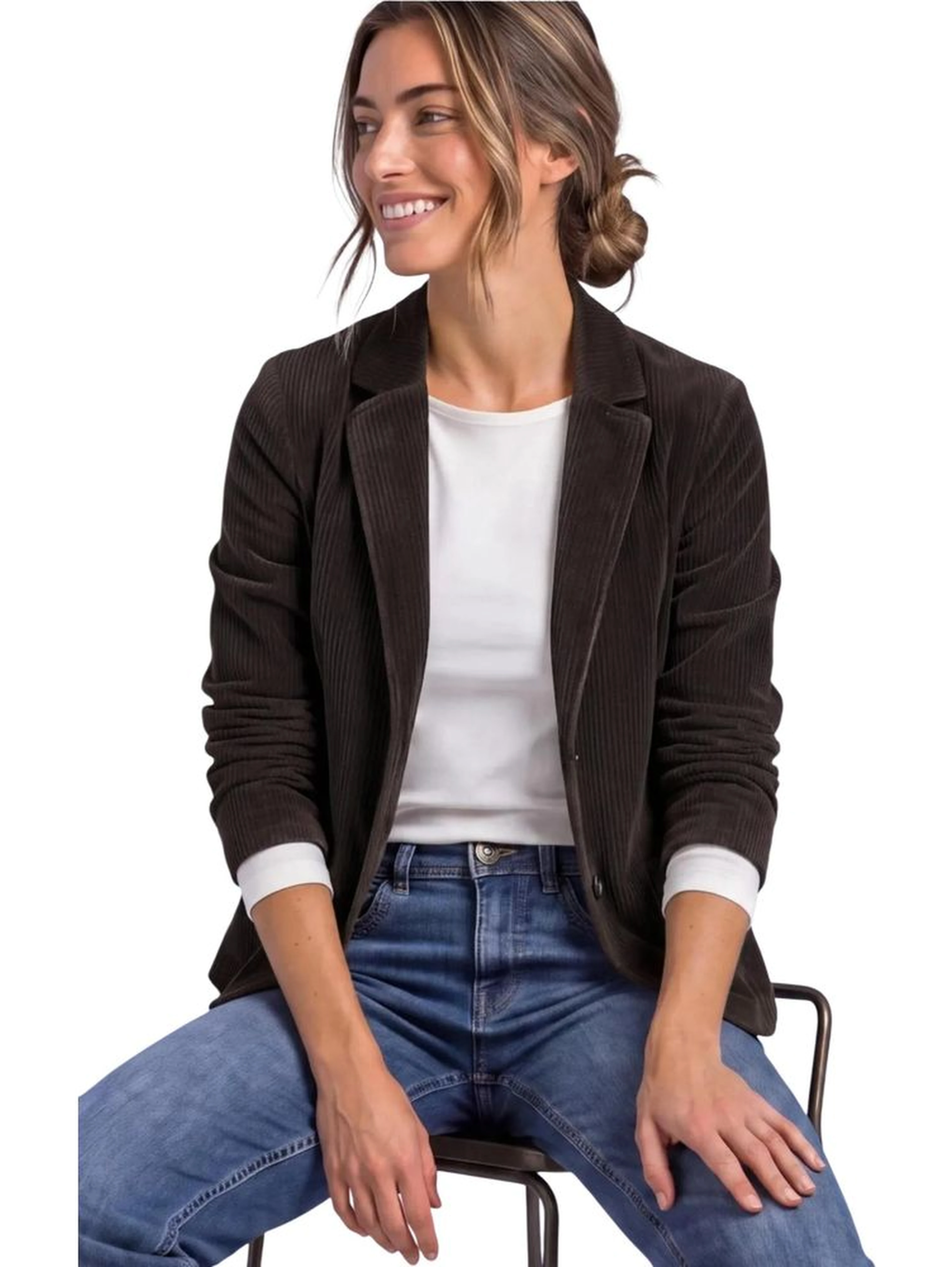 Brown Cotton Blazer