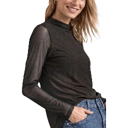 Bicolor Polyester Long Sleeve T-Shirt