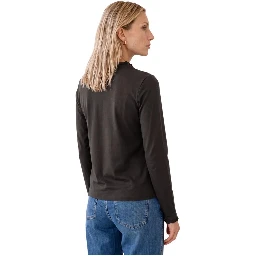 Brown Cotton Long Sleeve T-Shirt