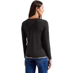 Brown Cotton Long Sleeve T-Shirt