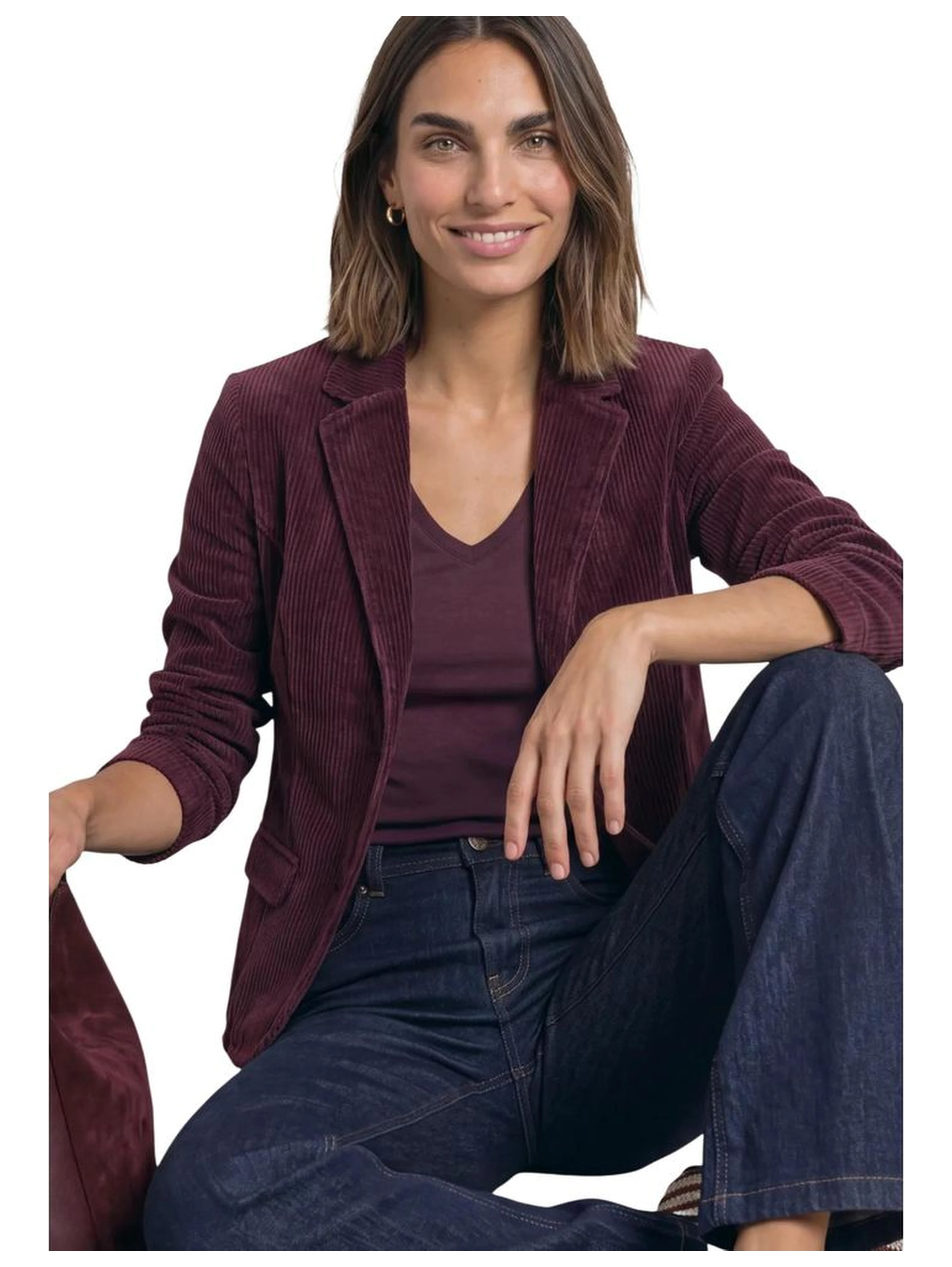 Purple Cotton Blazer