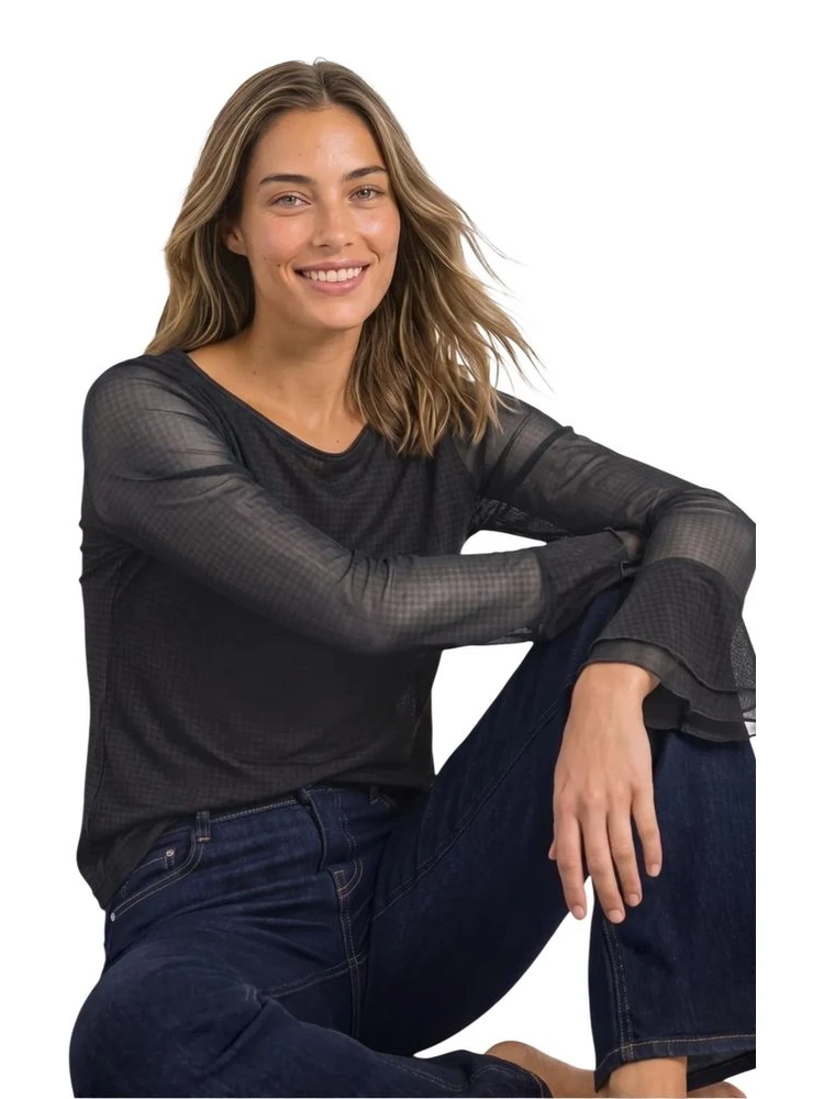 Bicolor Polyester Blouse