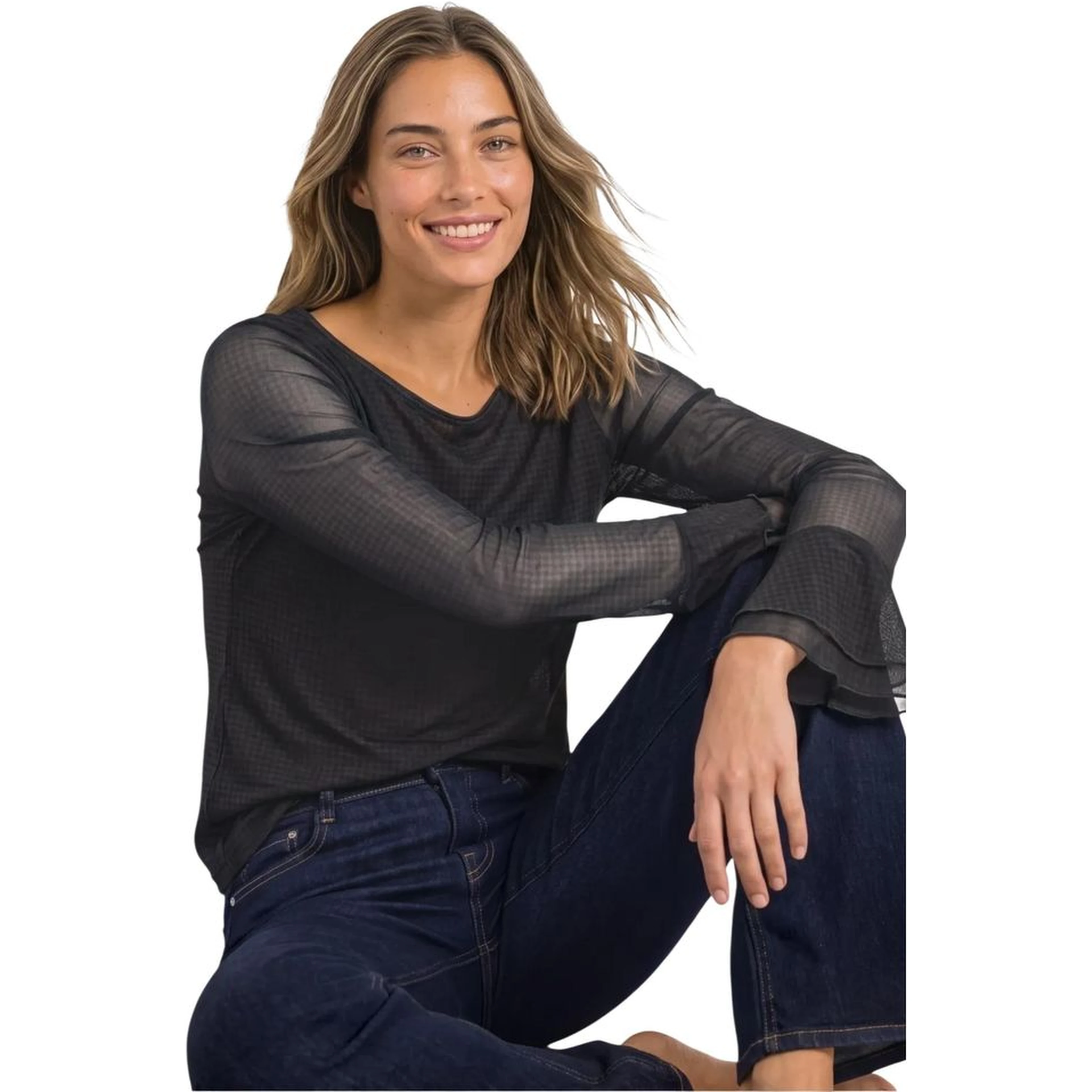Bicolor Polyester Blouse