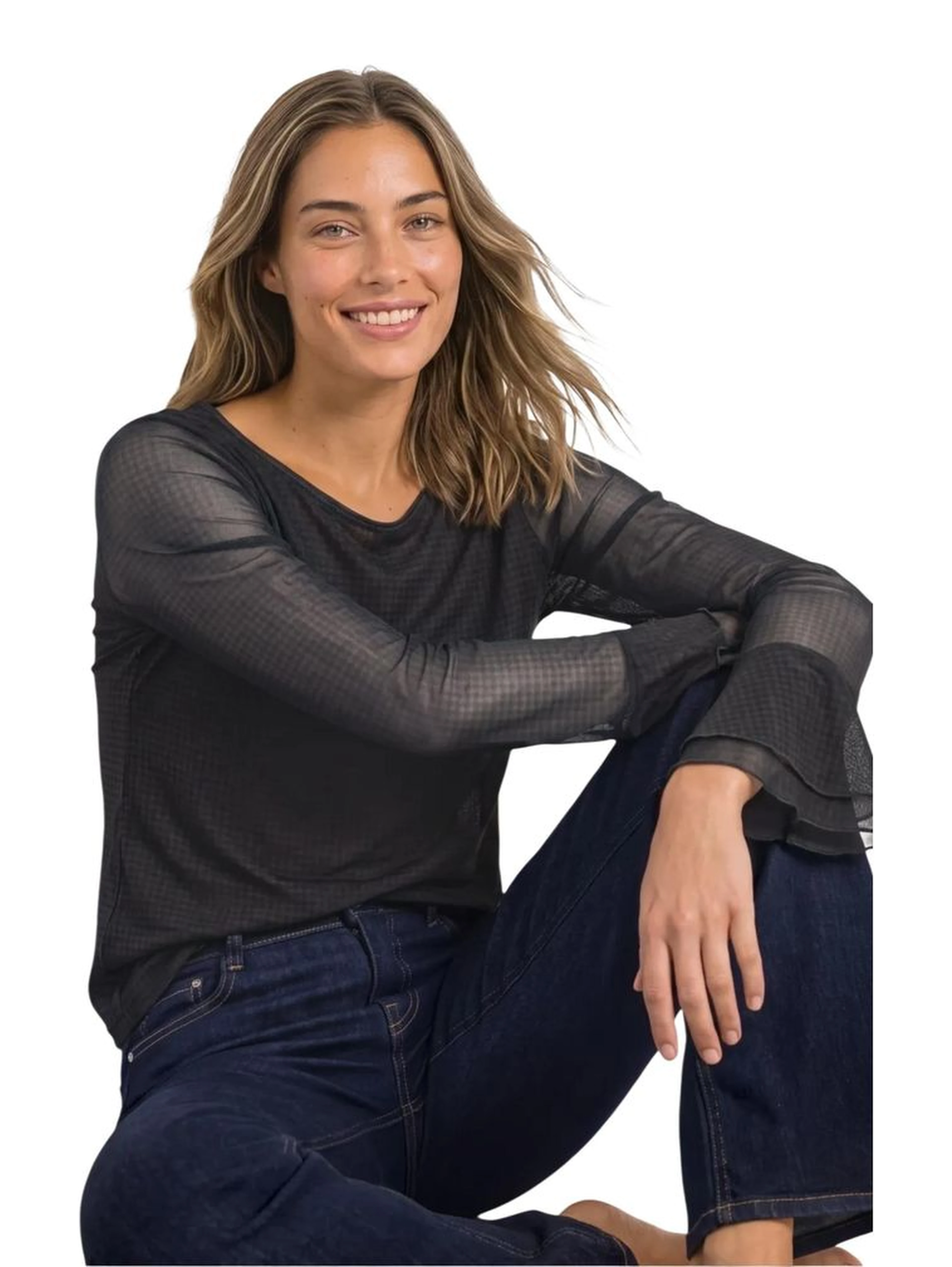 Bicolor Polyester Blouse