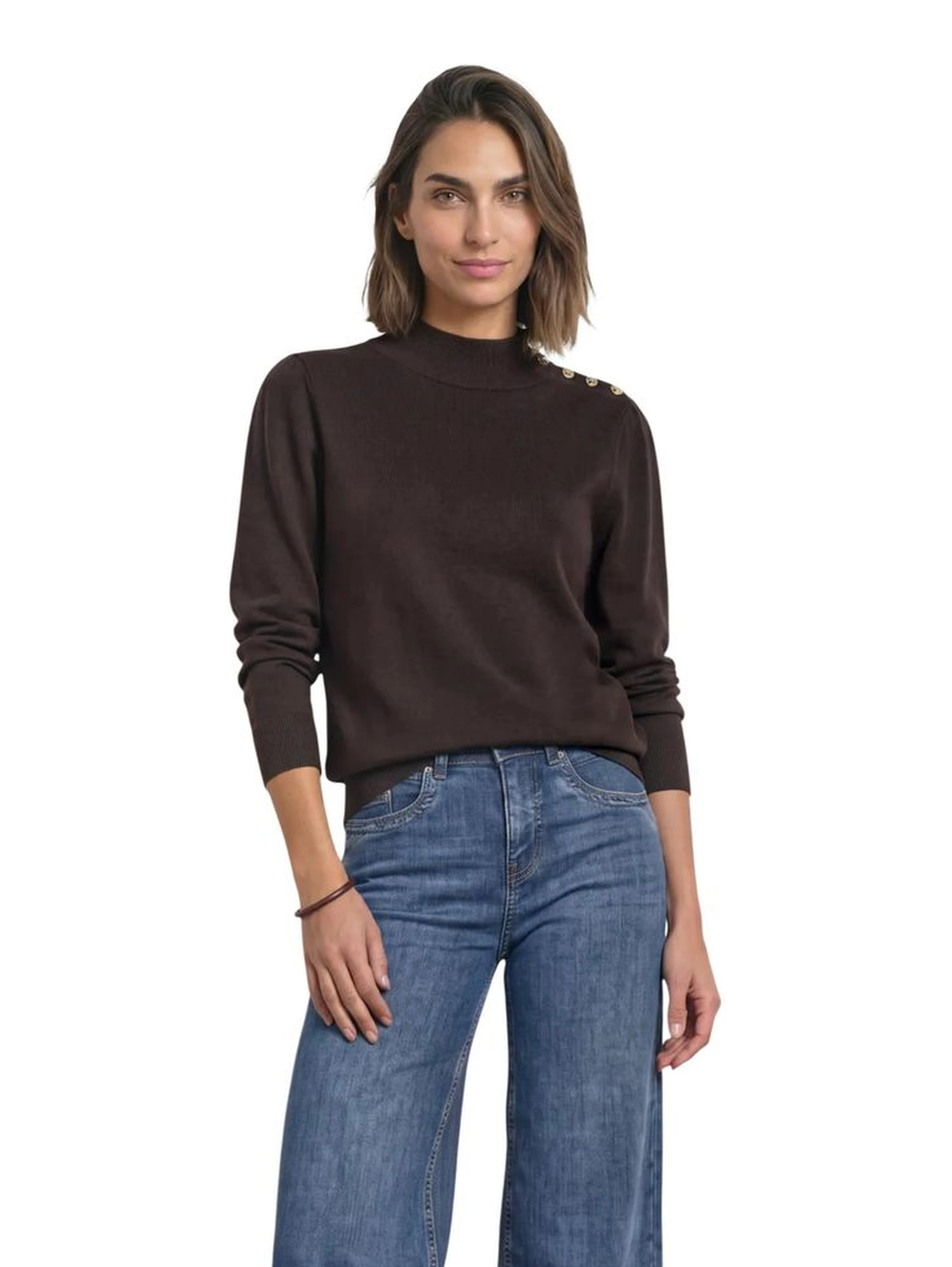 Brown Viscose Sweatshirt