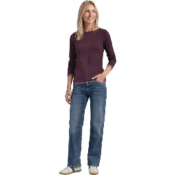 Purple Cotton Long Sleeve T-Shirt