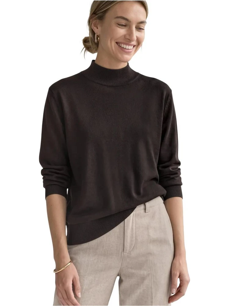 Brown Viscose Turtleneck
