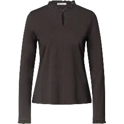 Brown Cotton Long Sleeve T-Shirt