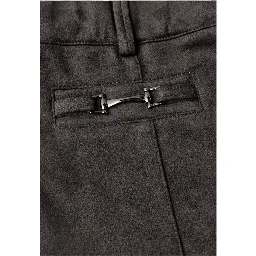 Brown Polyester Casual Pants
