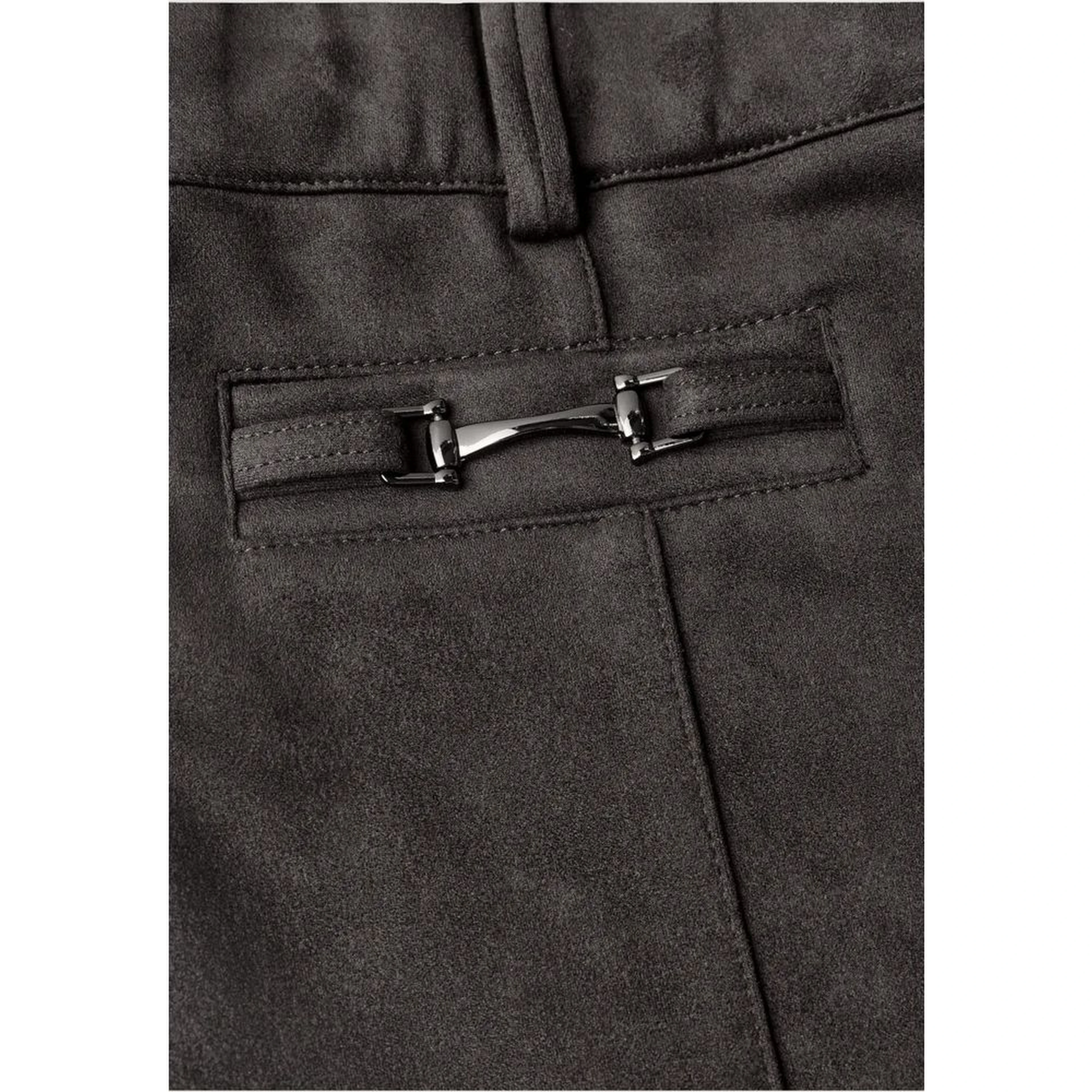 Brown Polyester Casual Pants