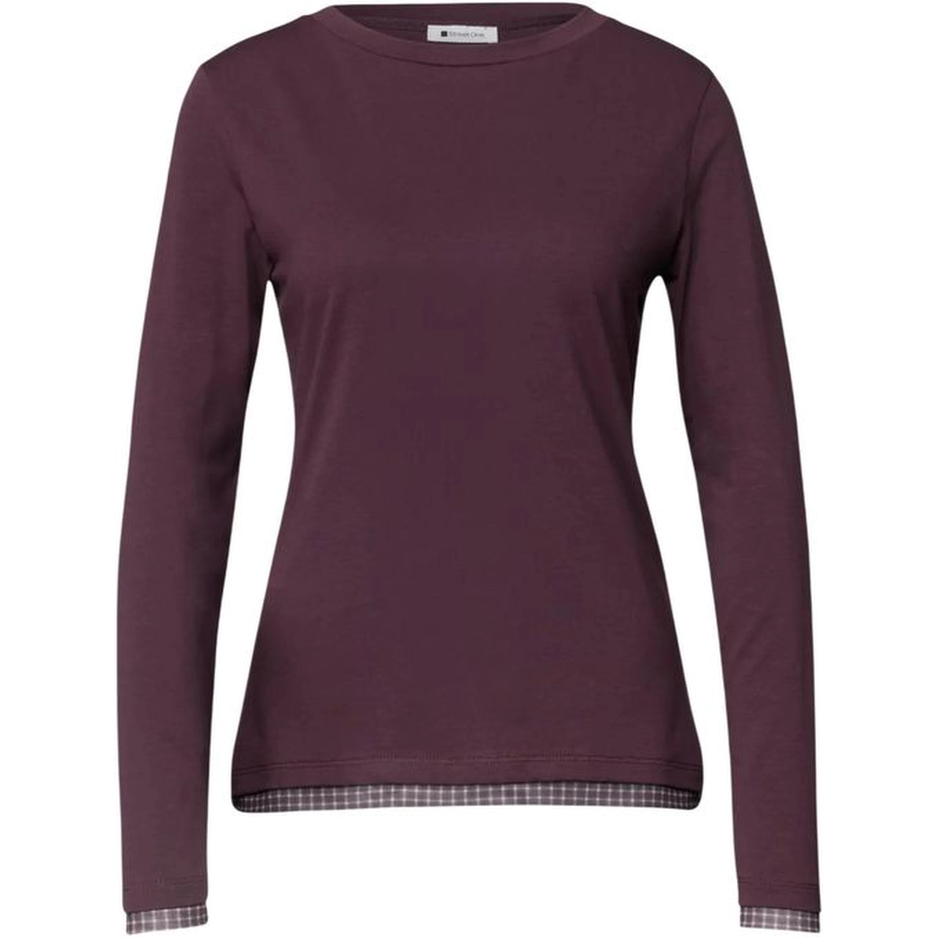 Purple Cotton Long Sleeve T-Shirt