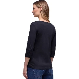 Black Cotton Long Sleeve T-Shirt