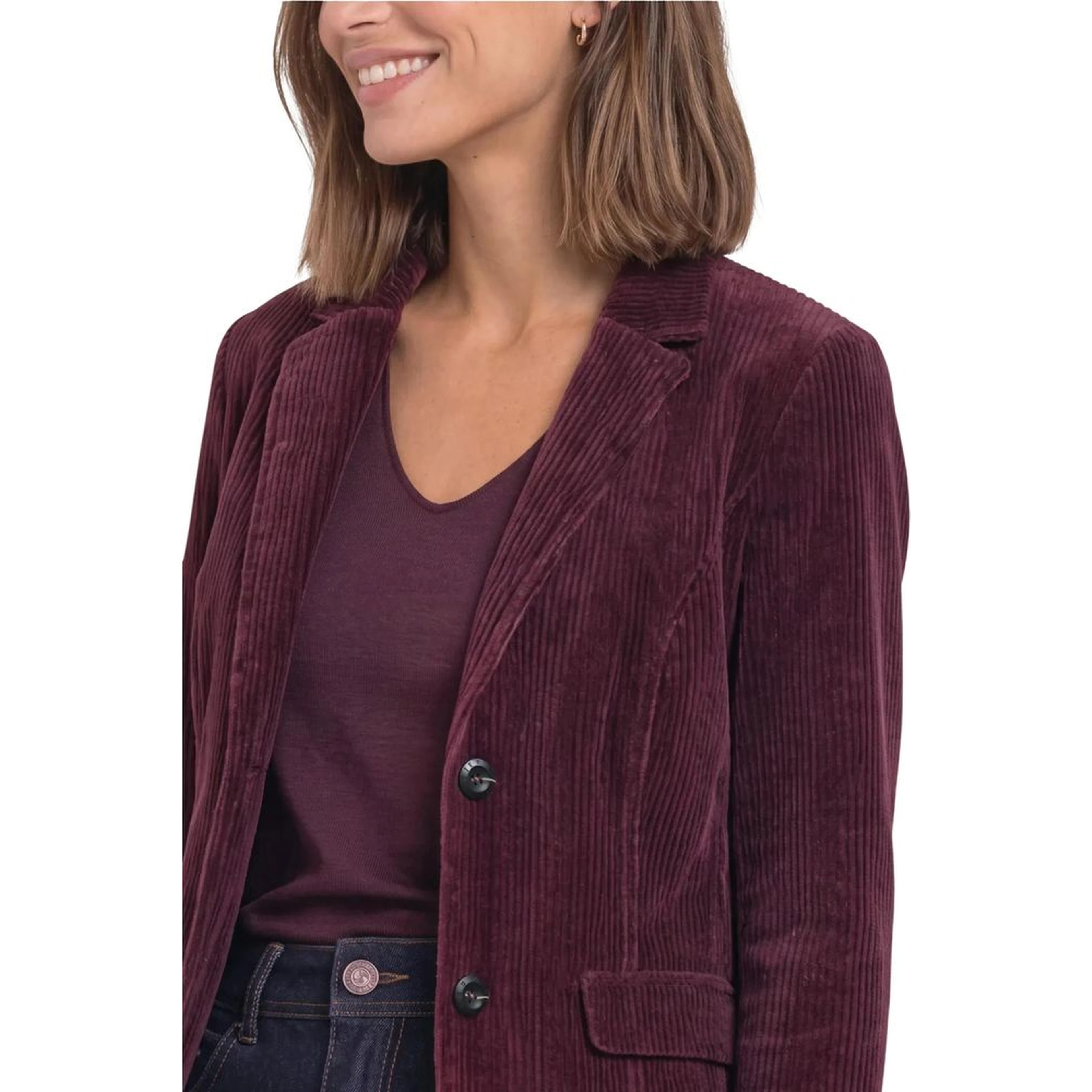 Purple Cotton Blazer
