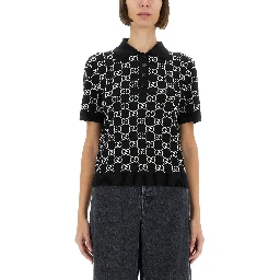 GG WOOL JACQUARD REVERSIBLE POLO SHIRT