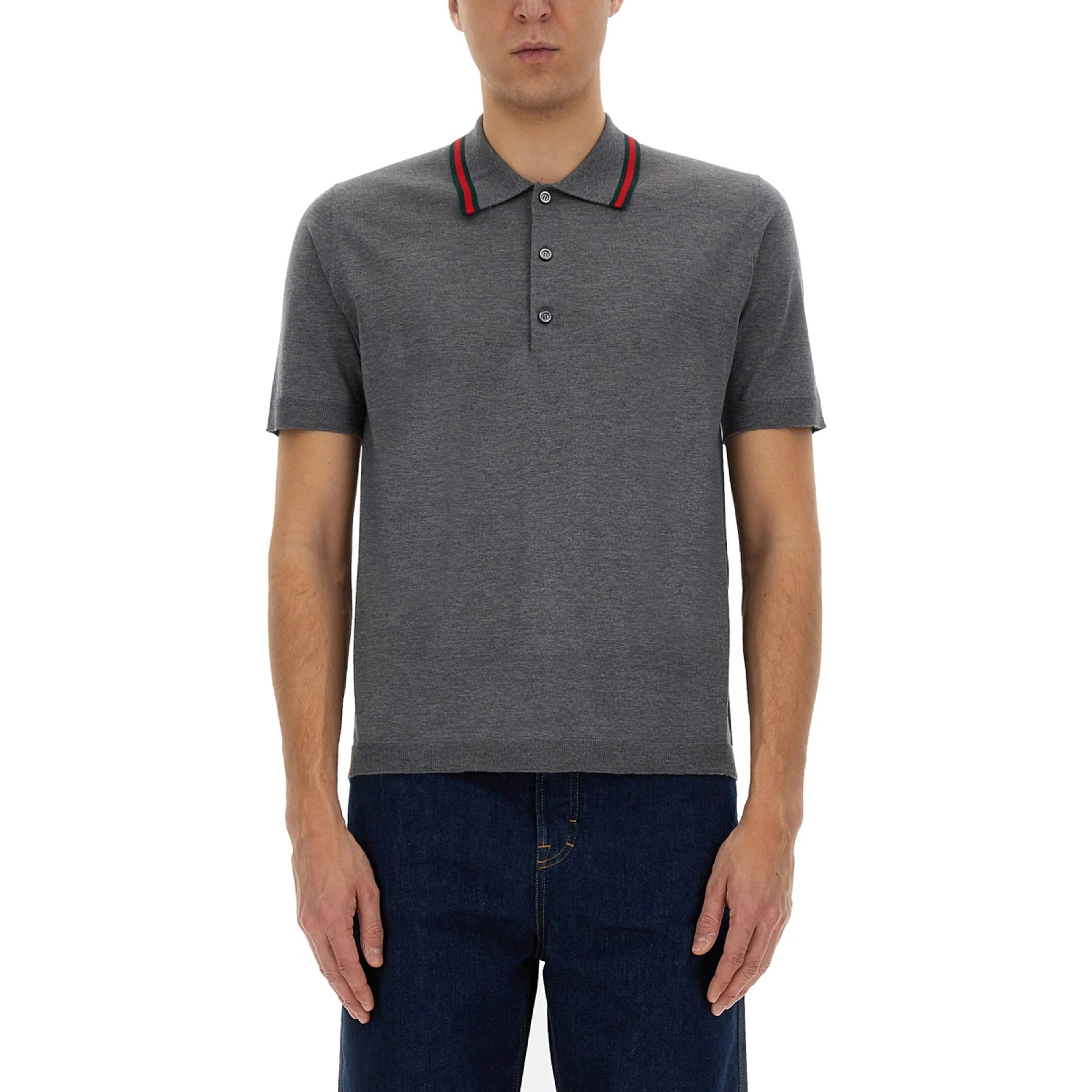 POLO SHIRT WITH WEB PATTERN