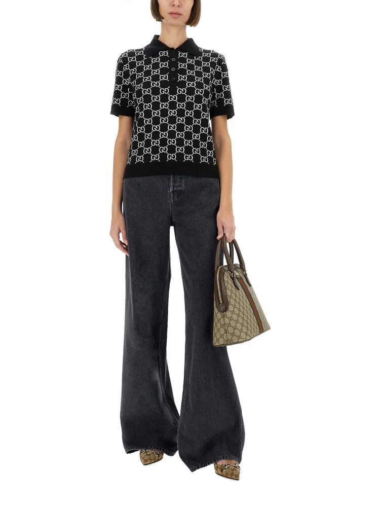 GG WOOL JACQUARD REVERSIBLE POLO SHIRT alternative