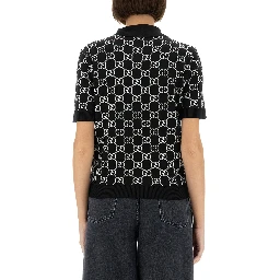 GG WOOL JACQUARD REVERSIBLE POLO SHIRT