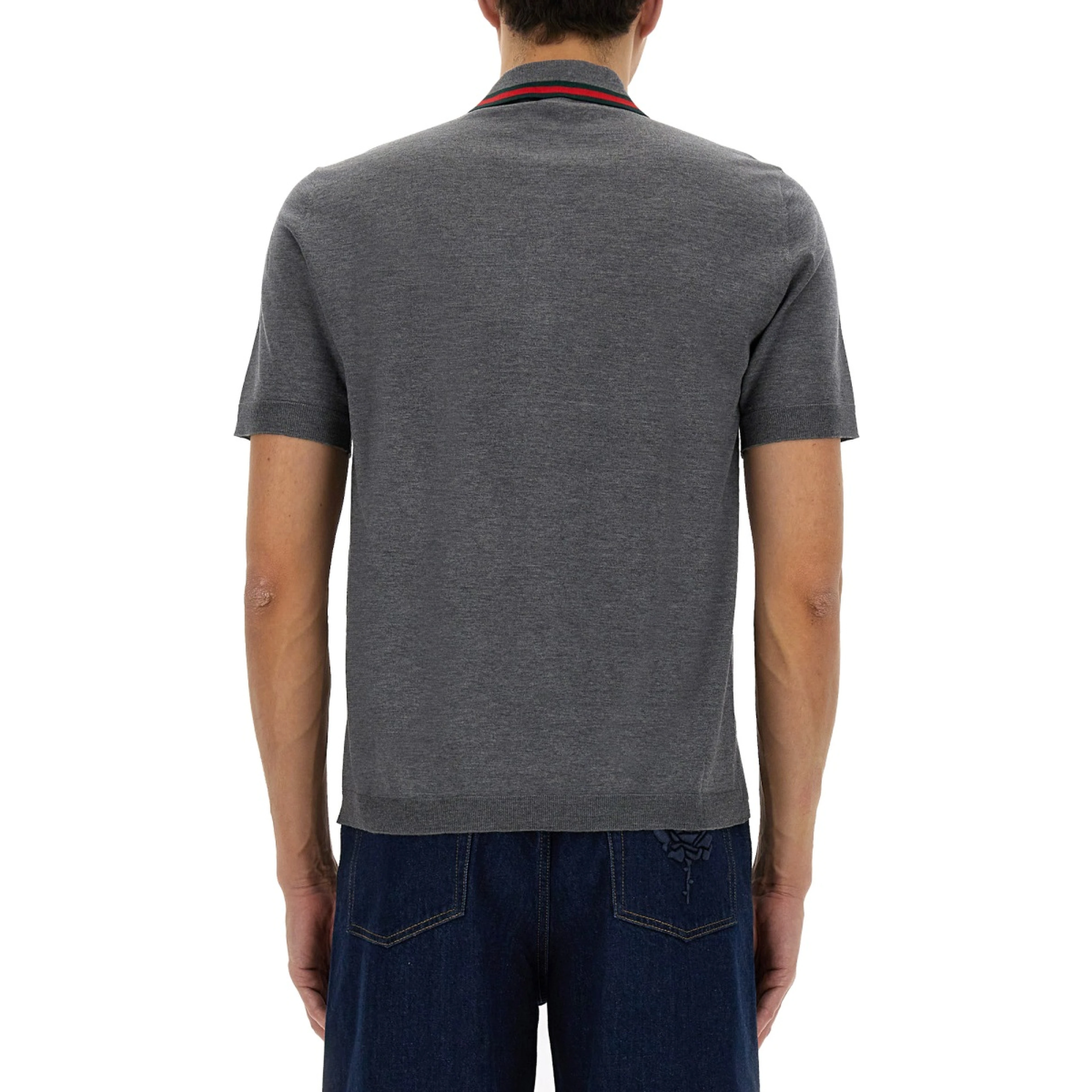 POLO SHIRT WITH WEB PATTERN