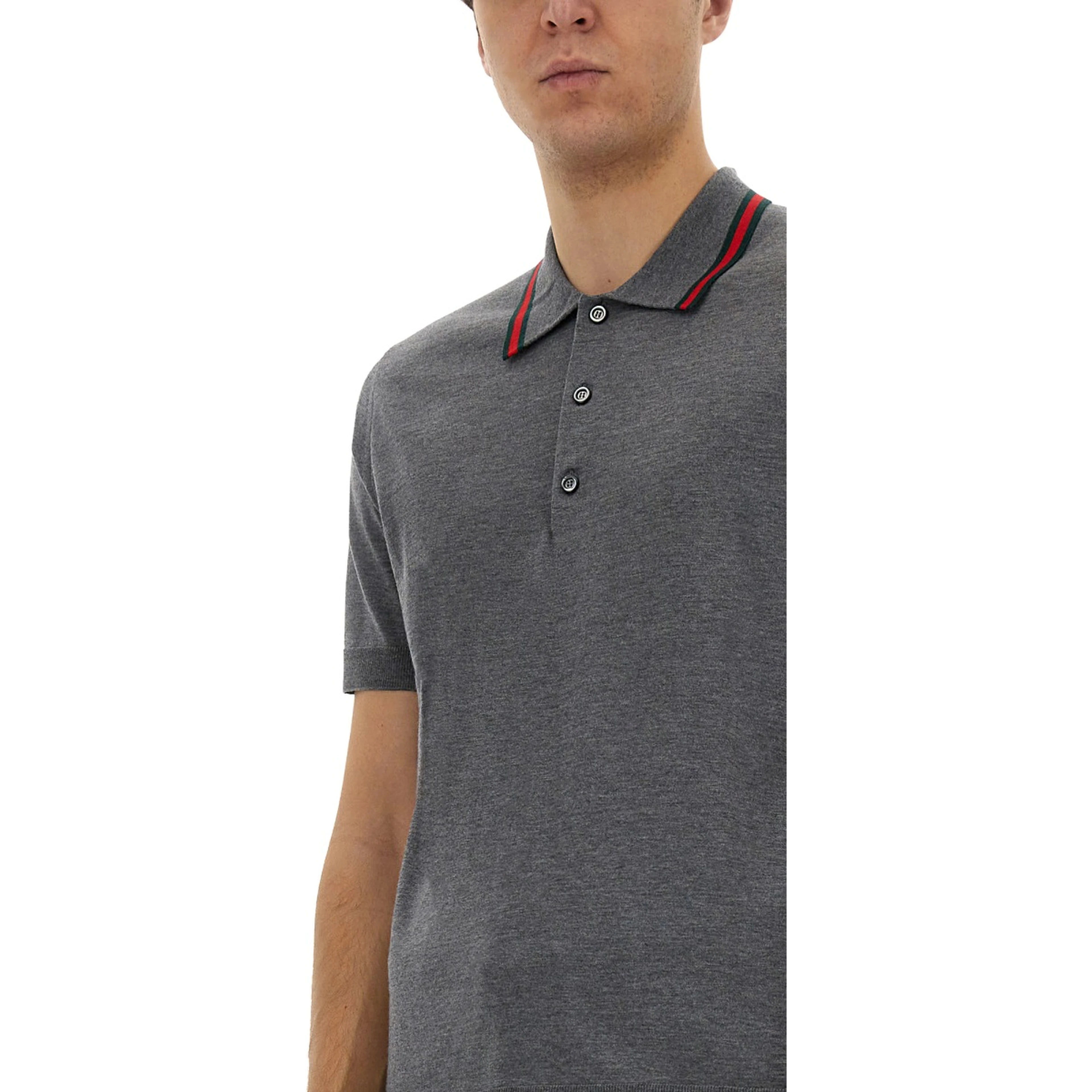 POLO SHIRT WITH WEB PATTERN