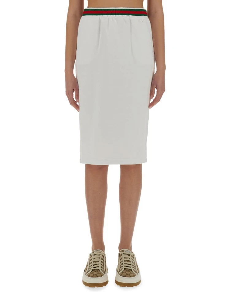 COTTON JERSEY SKIRT