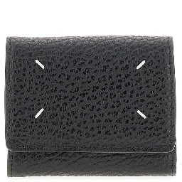 'Four Stitches' grain leather wallet