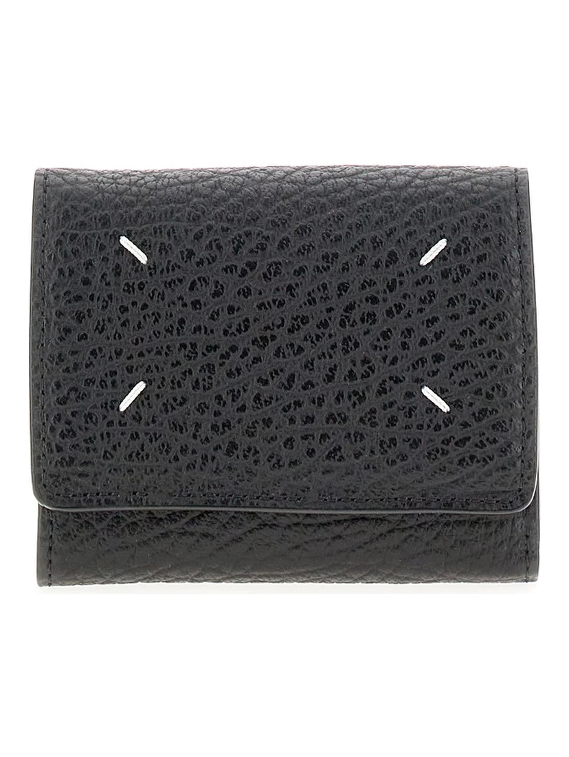 'Four Stitches' grain leather wallet