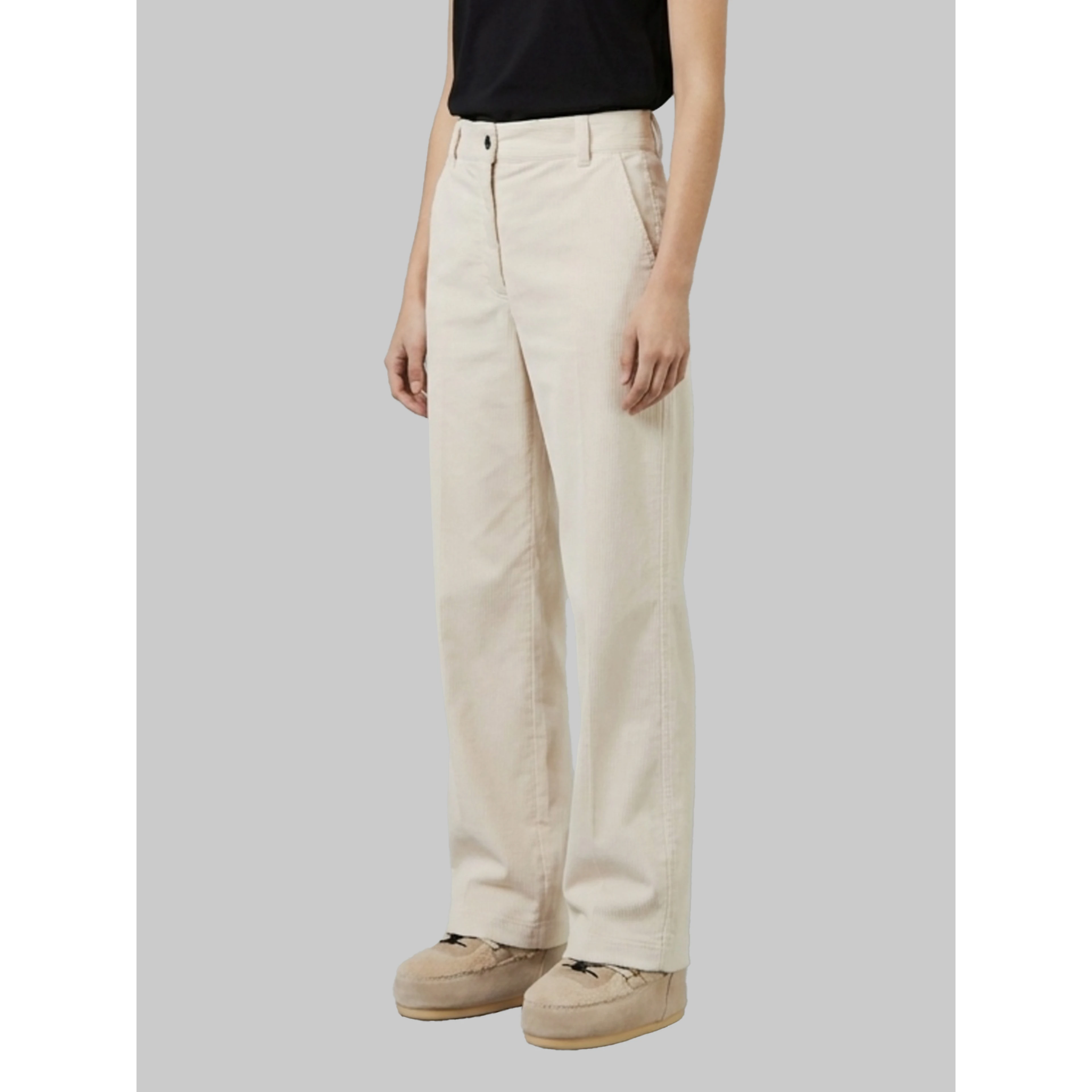 Wide-leg corduroy pants