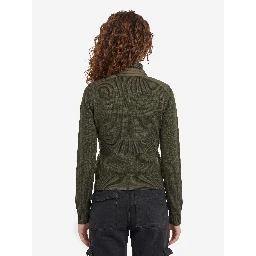Padded wool-blend cardigan