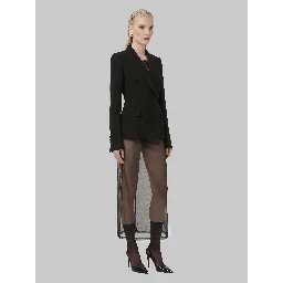 Double-breasted wool double crêpe jacket