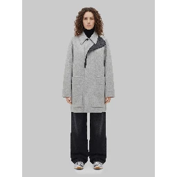 Car coat in wool and cashmere