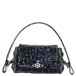 Croco-embossed leather small 'Hazel' bag