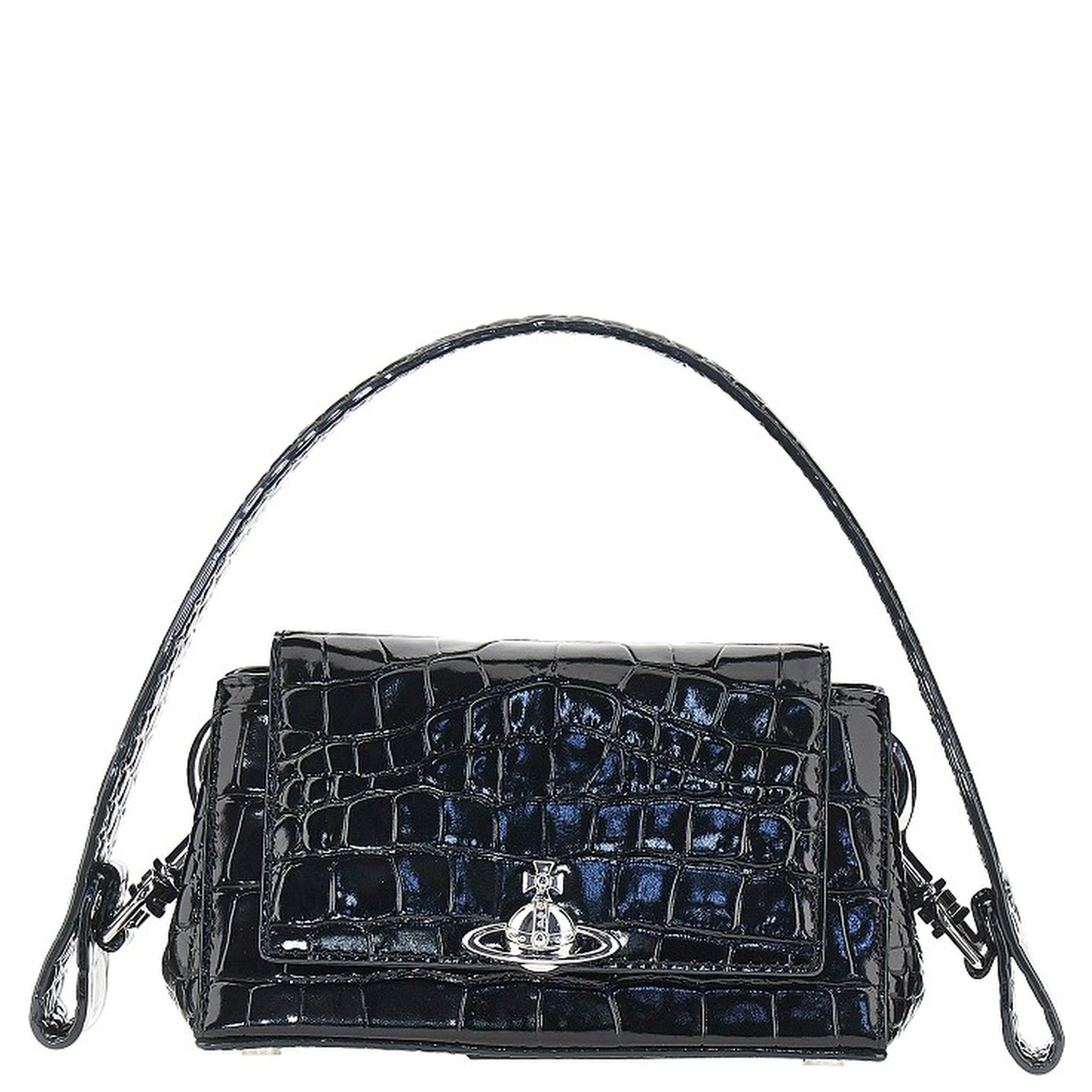 Croco-embossed leather small 'Hazel' bag