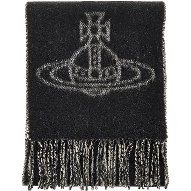 Single Orb double-face wool scarf