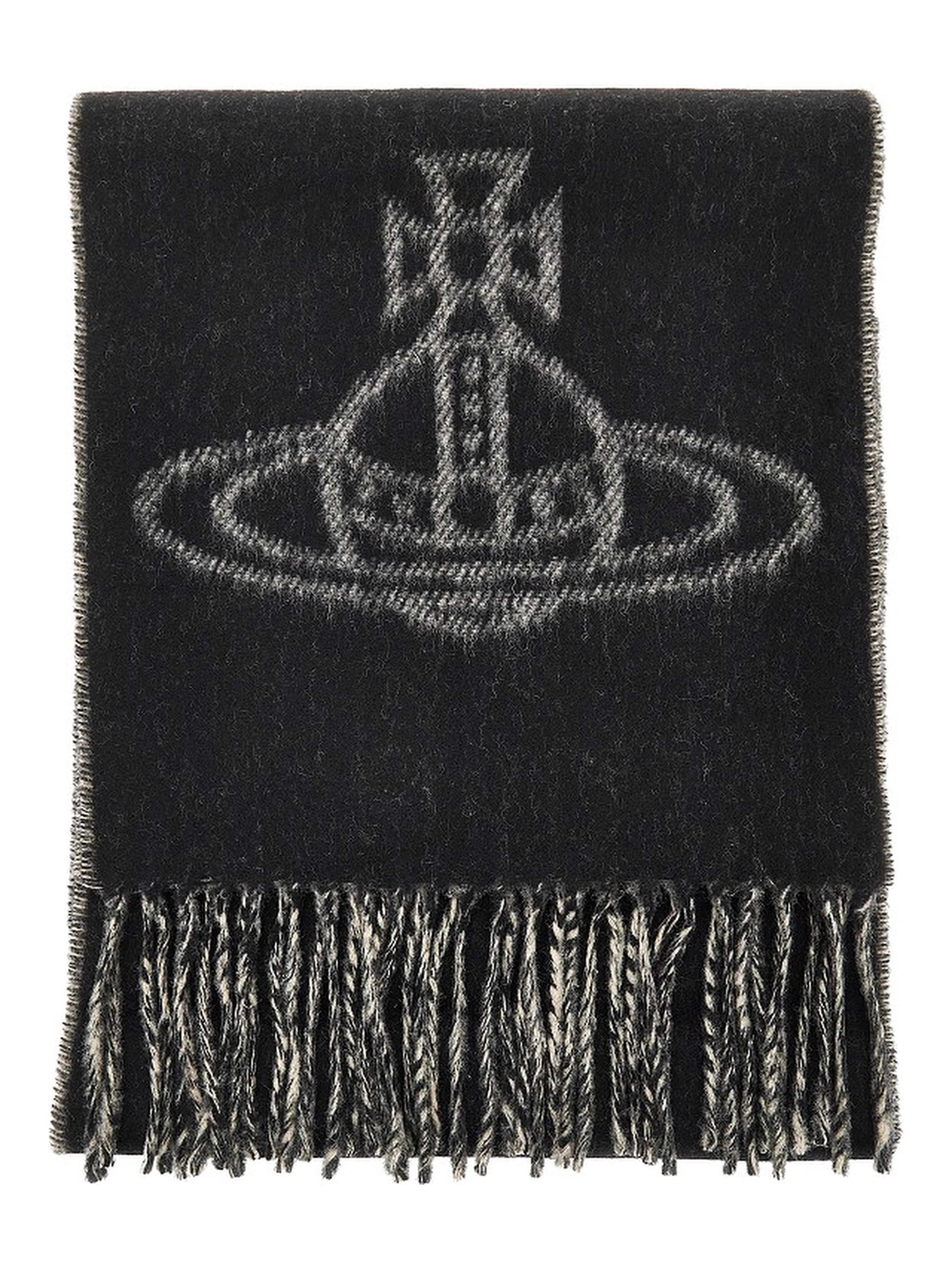 Single Orb double-face wool scarf