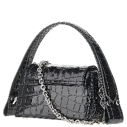 Croco-embossed leather small 'Hazel' bag