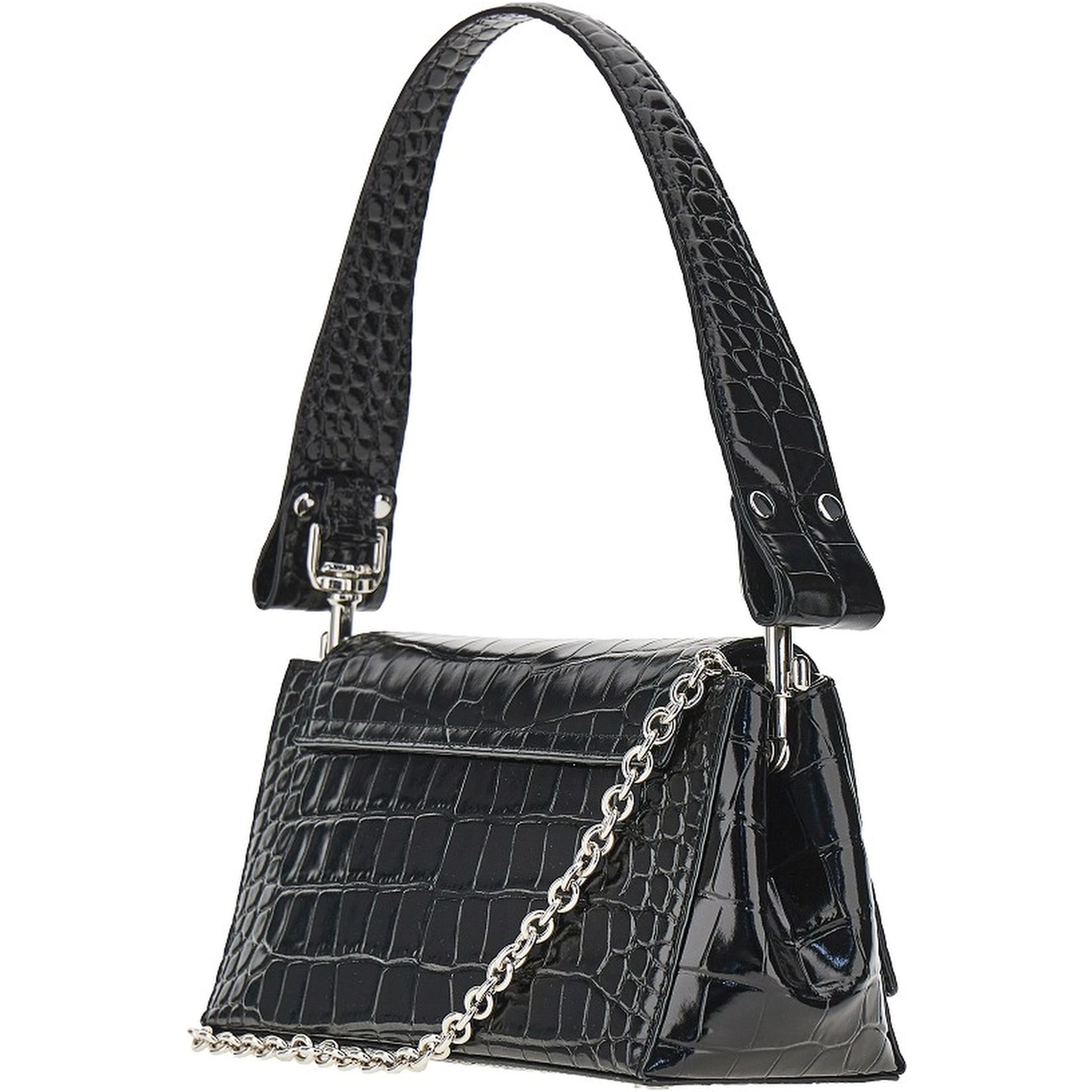 Croco-embossed leather medium 'Hazel' bag