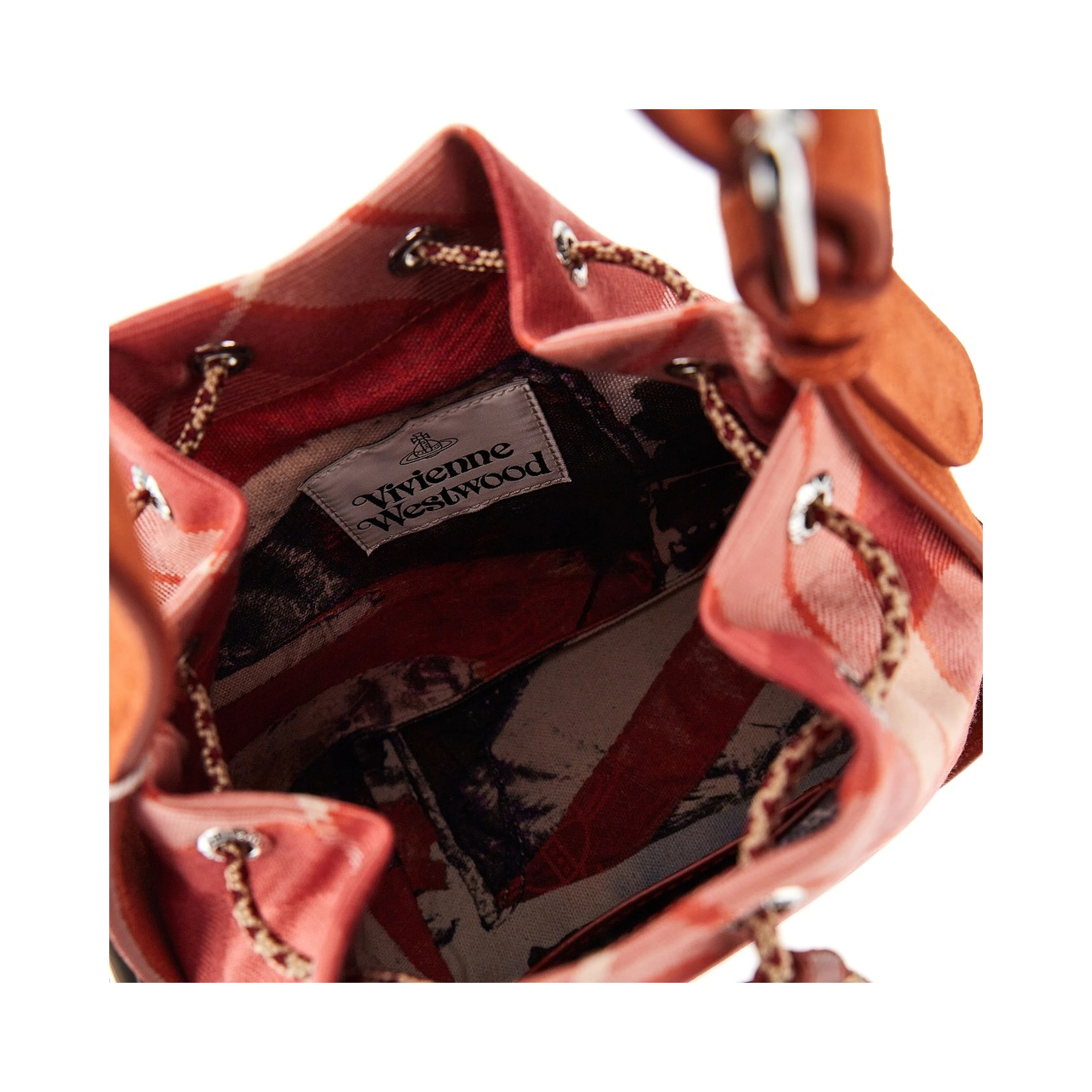 'Stacey' tartan wool bucket bag