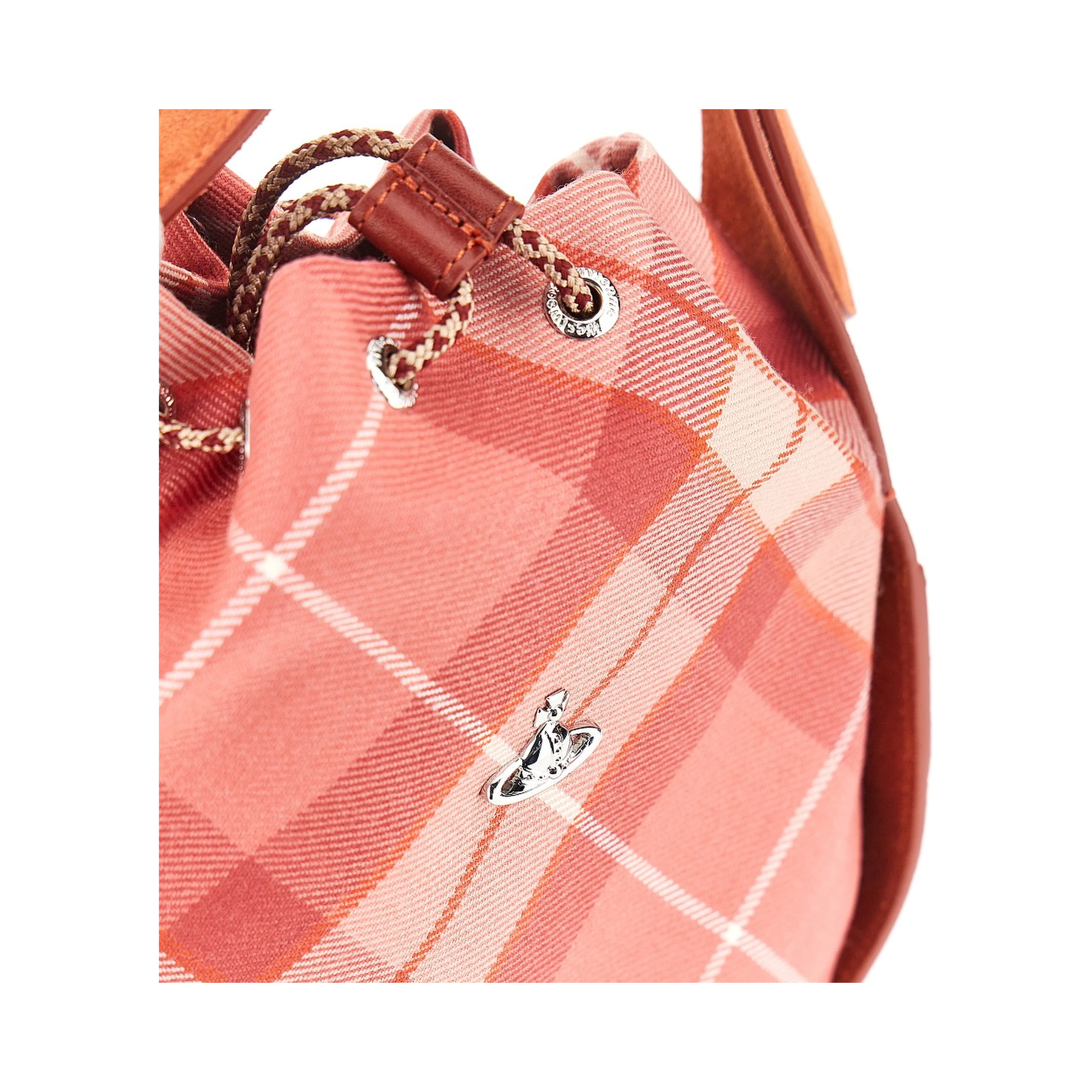 'Stacey' tartan wool bucket bag